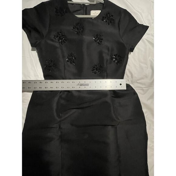 Kate Spade Women's 12 Dress Black Jewel Embellished Pockets Cocktail Party Glam - Picture 8 of 9